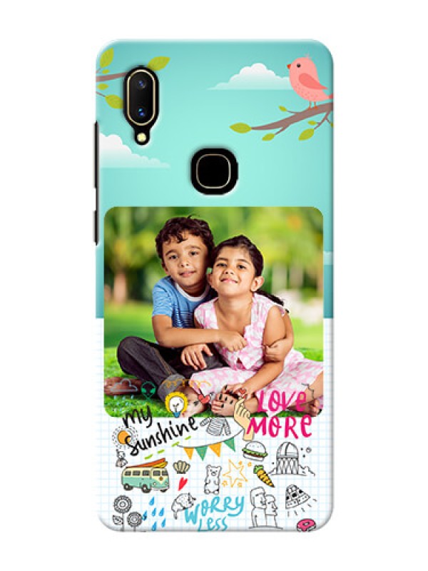 Custom Vivo V11 phone cases online: Doodle love Design
