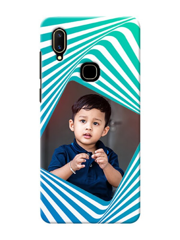 Custom Vivo V11 Personalised Mobile Covers: Abstract Spiral Design