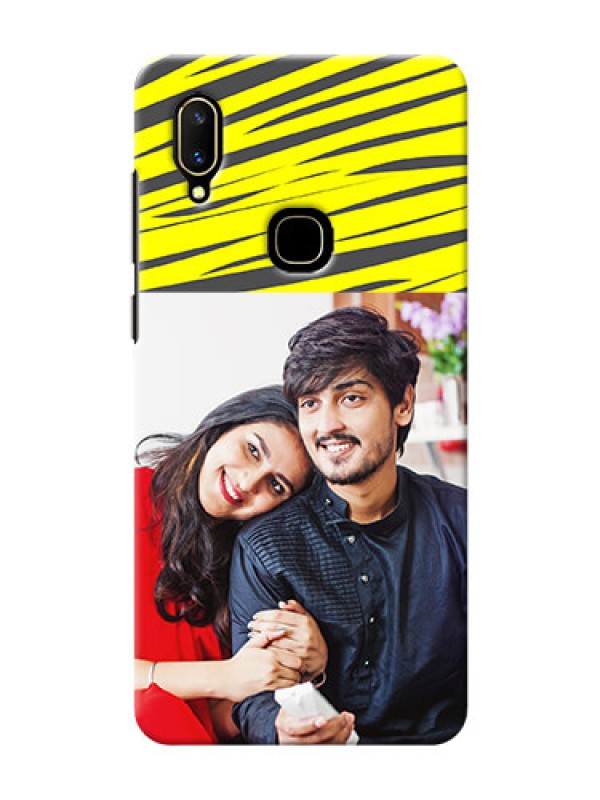 Custom Vivo V11 Personalised mobile covers: Yellow Abstract Design