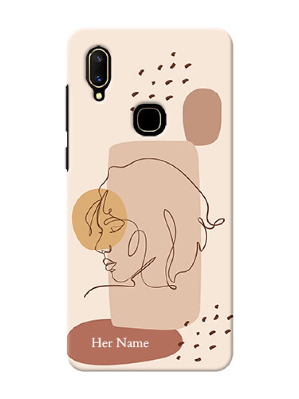 Custom Vivo V11 Custom Phone Covers: Calm Woman line art Design
