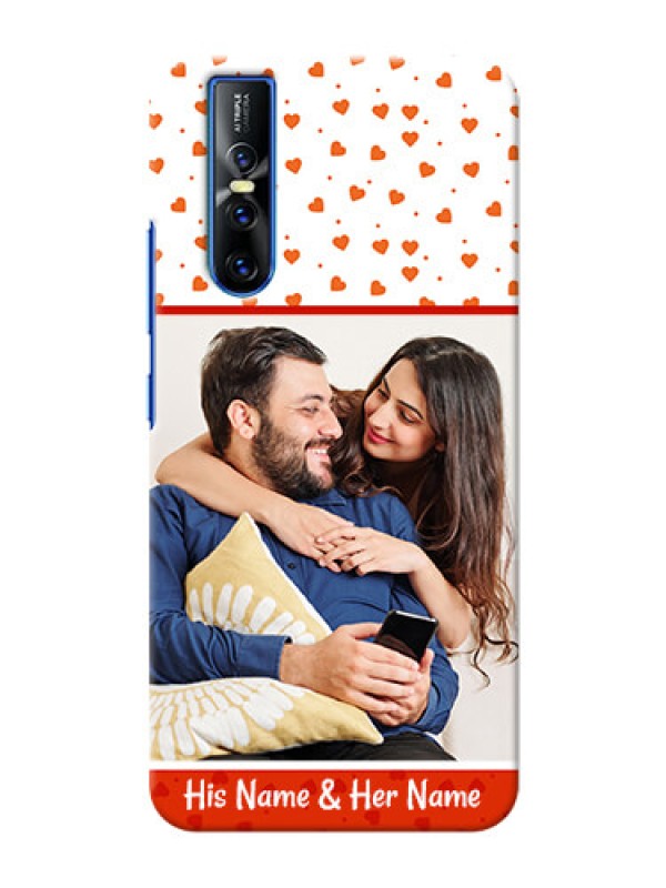 Custom Vivo V15 Pro Phone Back Covers: Orange Love Symbol Design