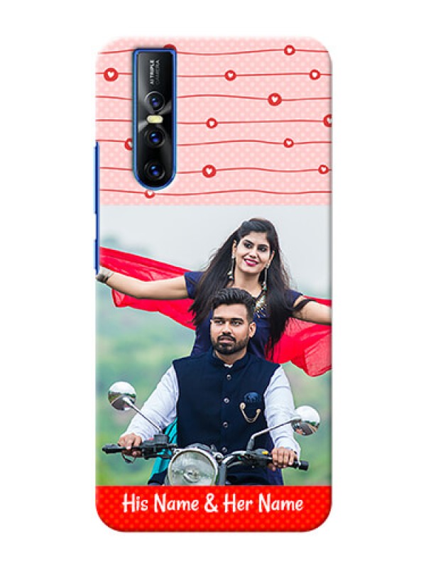 Custom Vivo V15 Pro Custom Phone Cases: Red Pattern Case Design