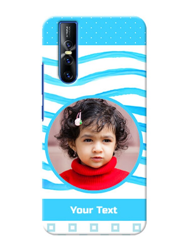 Custom Vivo V15 Pro phone back covers: Simple Blue Case Design