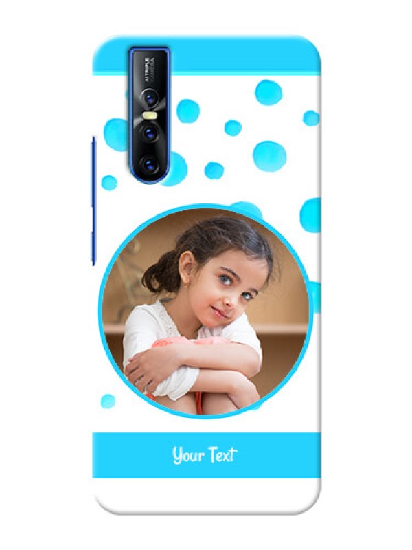 Custom Vivo V15 Pro Custom Phone Covers: Blue Bubbles Pattern Design