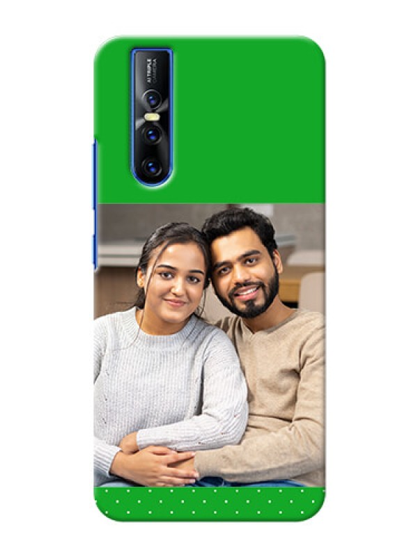 Custom Vivo V15 Pro Personalised mobile covers: Green Pattern Design