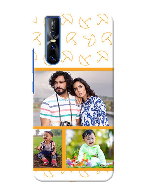 Custom Vivo V15 Pro Personalised Phone Cases: Yellow Pattern Design