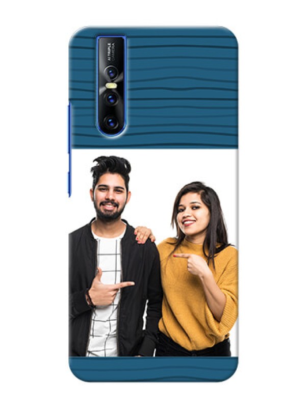 Custom Vivo V15 Pro Custom Phone Cases: Blue Pattern Cover Design