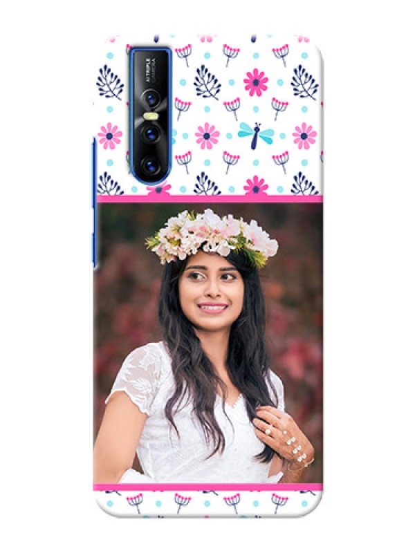 Custom Vivo V15 Pro Mobile Covers: Colorful Flower Design