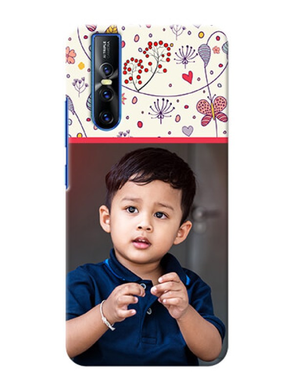 Custom Vivo V15 Pro phone back covers: Premium Floral Design
