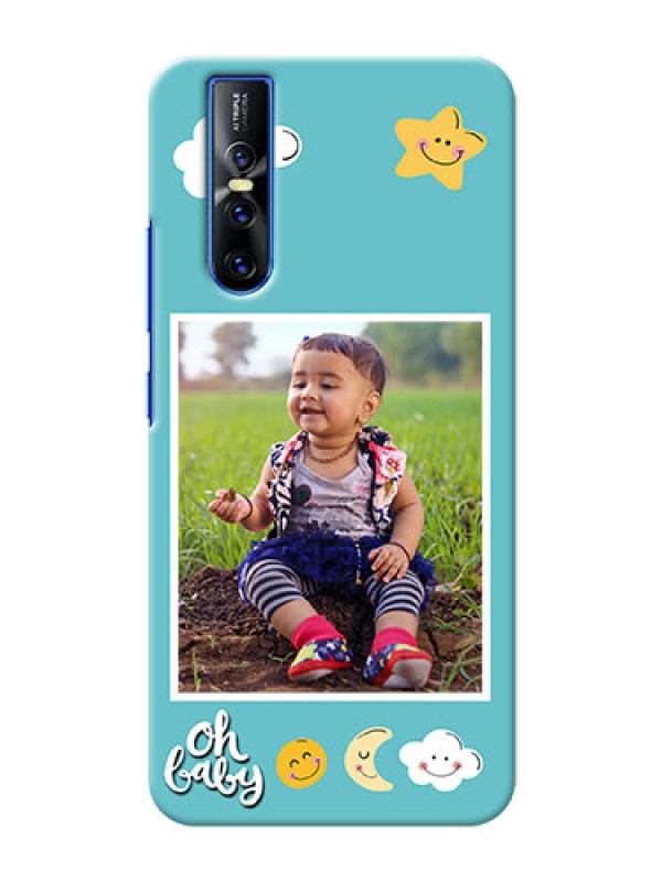 Custom Vivo V15 Pro Personalised Phone Cases: Smiley Kids Stars Design