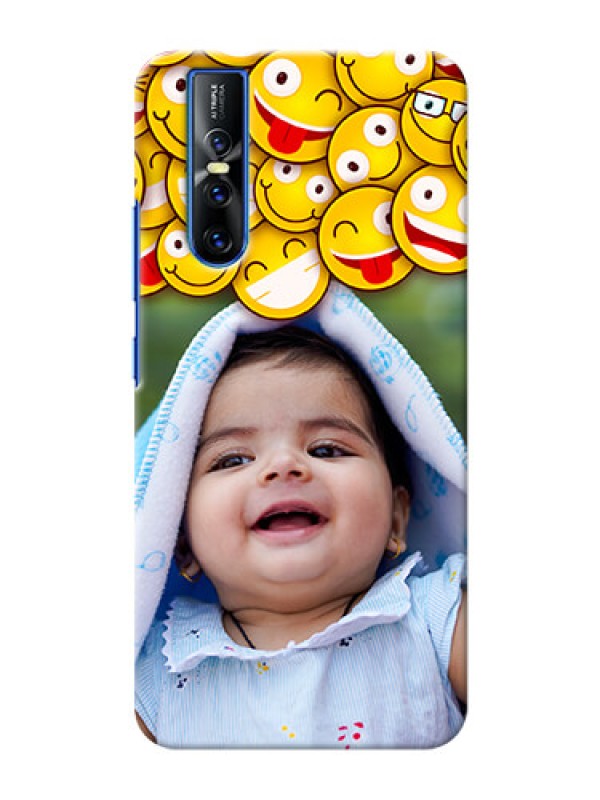 Custom Vivo V15 Pro Custom Phone Cases with Smiley Emoji Design