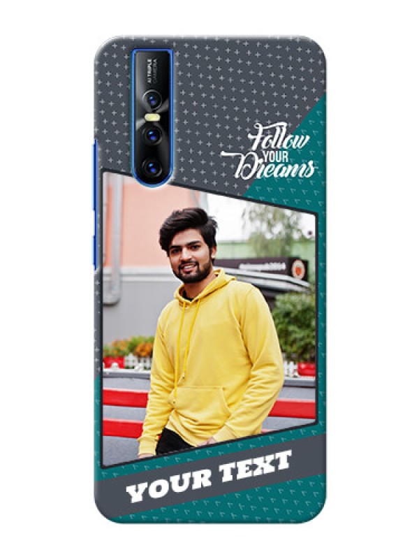 Custom Vivo V15 Pro Back Covers: Background Pattern Design with Quote