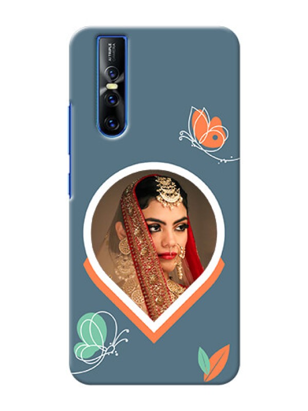 Custom Vivo V15 Pro Custom Mobile Case with Droplet Butterflies Design
