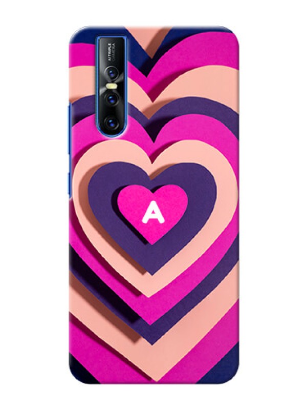 Custom Vivo V15 Pro Custom Mobile Case with Cute Heart Pattern Design