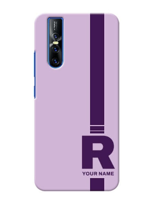 Custom Vivo V15 Pro Custom Phone Covers: Simple dual tone stripe with name Design