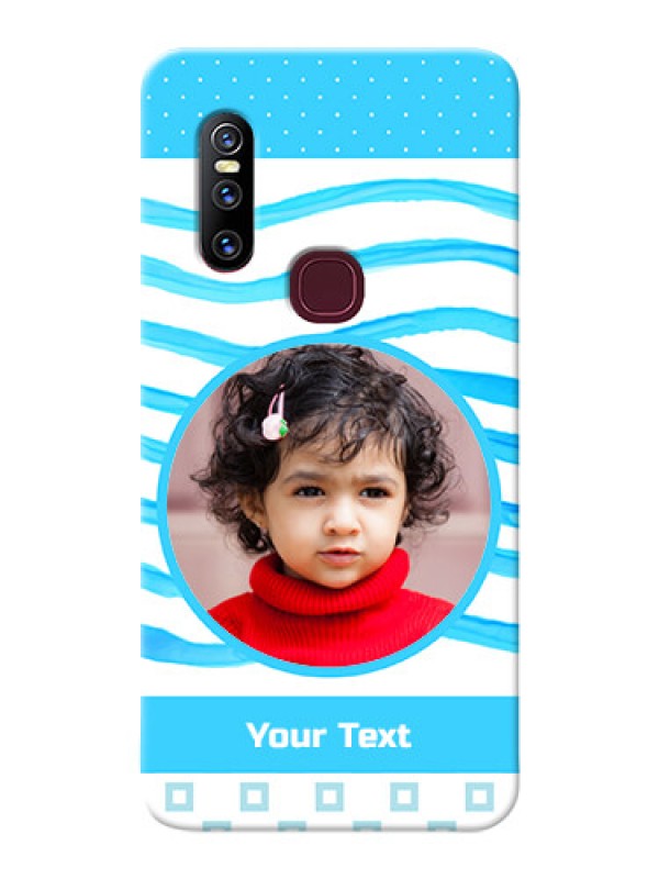Custom Vivo V15 phone back covers: Simple Blue Case Design