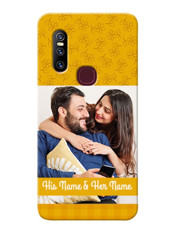 Custom Vivo V15 mobile phone covers: Yellow Floral Design