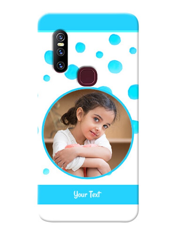 Custom Vivo V15 Custom Phone Covers: Blue Bubbles Pattern Design