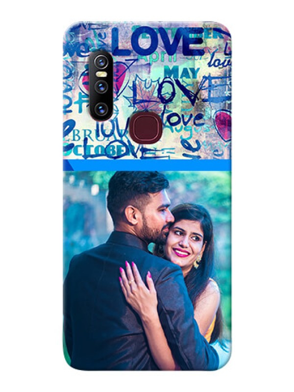 Custom Vivo V15 Mobile Covers Online: Colorful Love Design