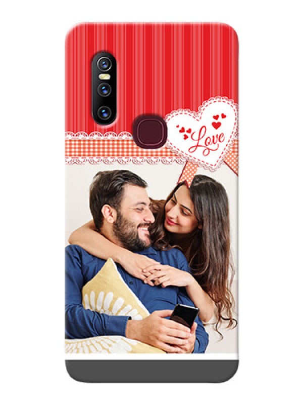 Custom Vivo V15 phone cases online: Red Love Pattern Design