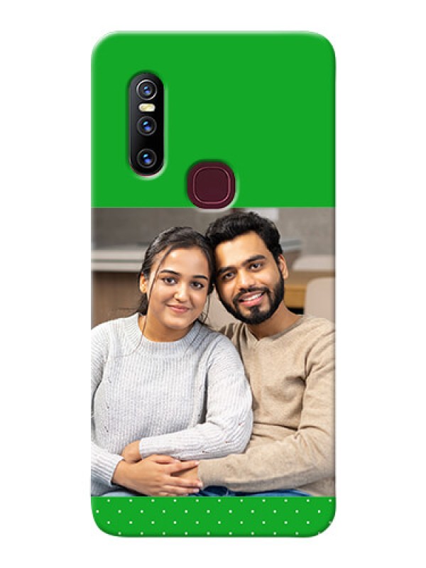 Custom Vivo V15 Personalised mobile covers: Green Pattern Design