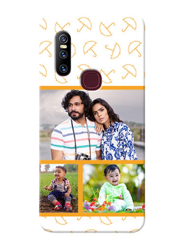 Custom Vivo V15 Personalised Phone Cases: Yellow Pattern Design