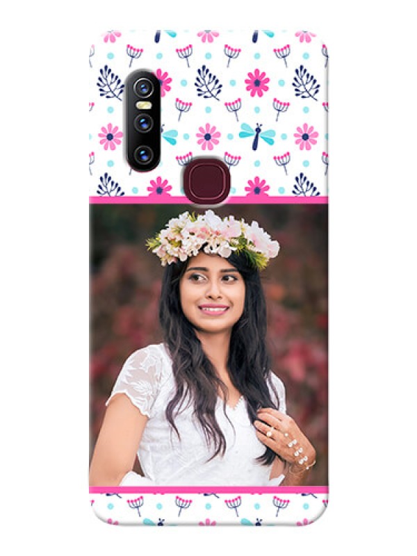 Custom Vivo V15 Mobile Covers: Colorful Flower Design