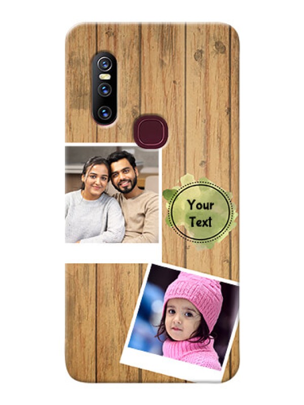 Custom Vivo V15 Custom Mobile Phone Covers: Wooden Texture Design