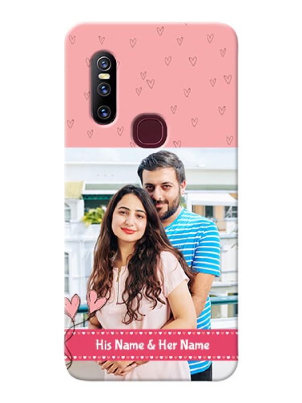 Custom Vivo V15 phone back covers: Love Design Peach Color