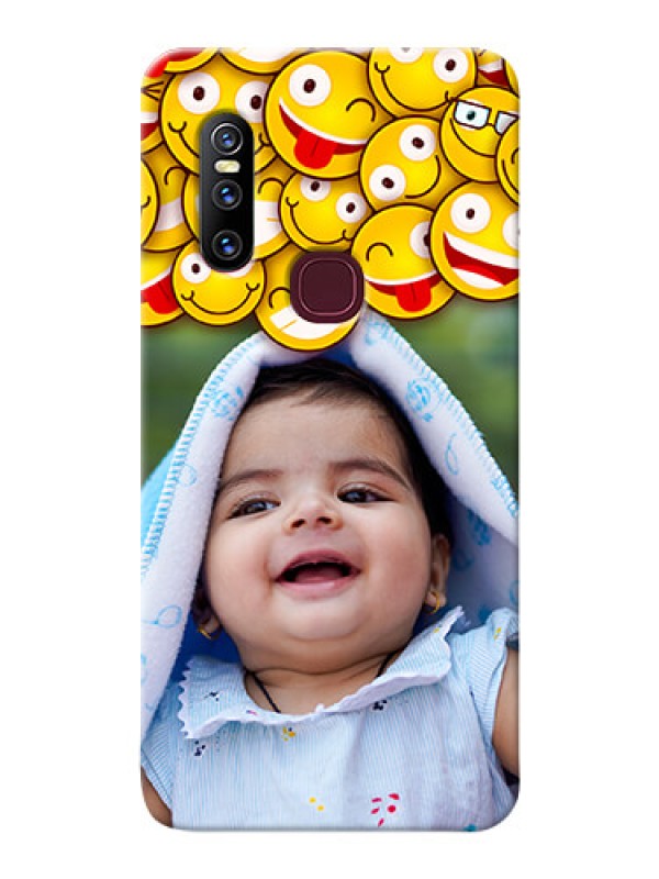 Custom Vivo V15 Custom Phone Cases with Smiley Emoji Design