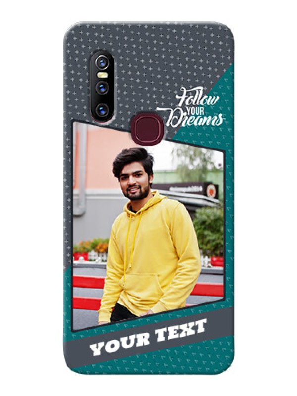 Custom Vivo V15 Back Covers: Background Pattern Design with Quote