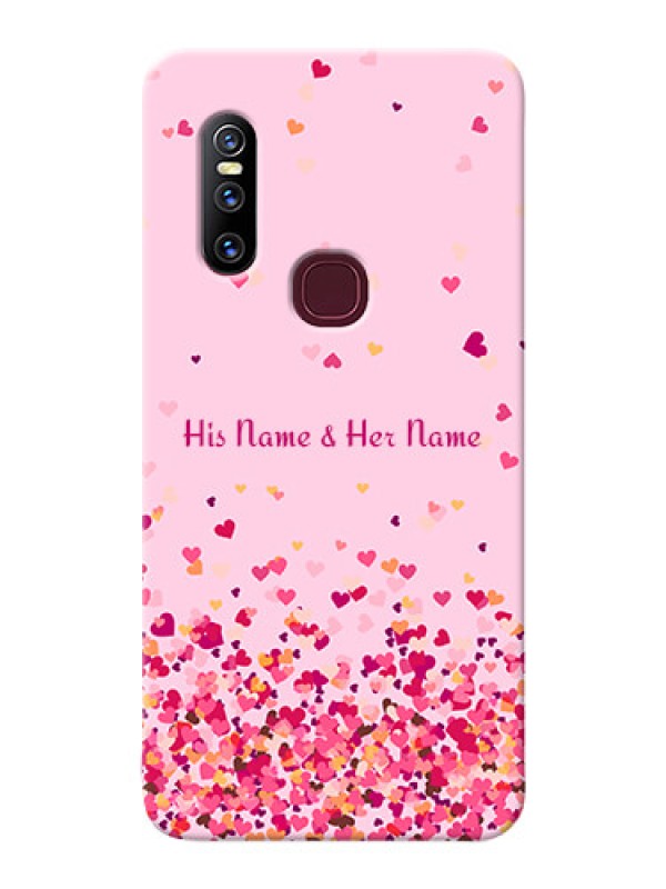 Custom Vivo V15 Phone Back Covers: Floating Hearts Design