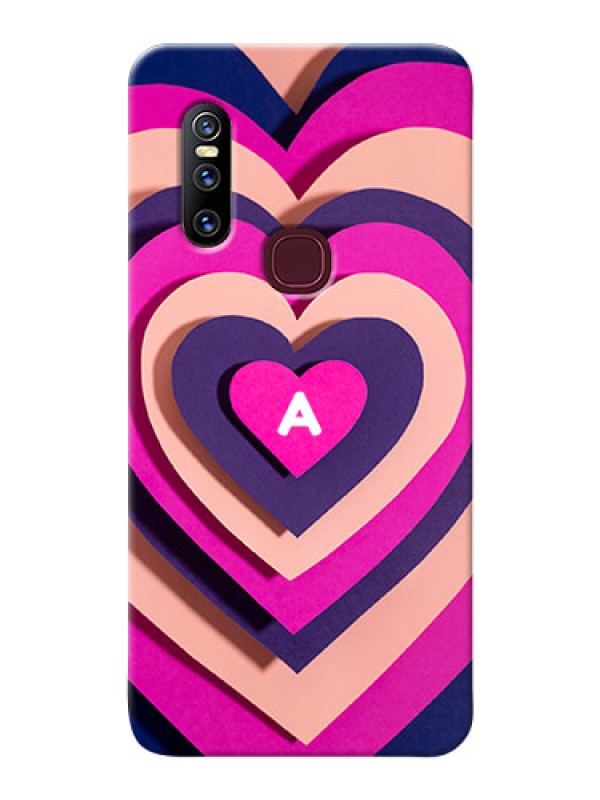 Custom Vivo V15 Custom Mobile Case with Cute Heart Pattern Design