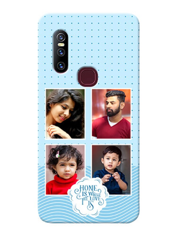Custom Vivo V15 Custom Phone Covers: Cute love quote with 4 pic upload Design