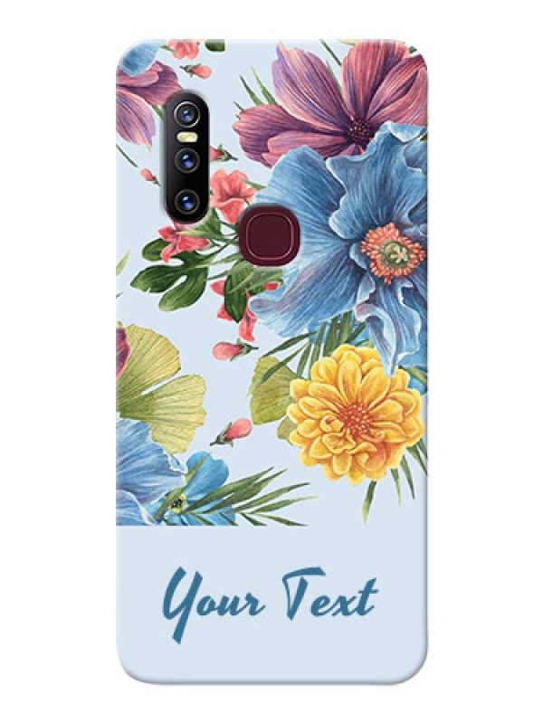 Custom Vivo V15 Custom Phone Cases: Stunning Watercolored Flowers Painting Design