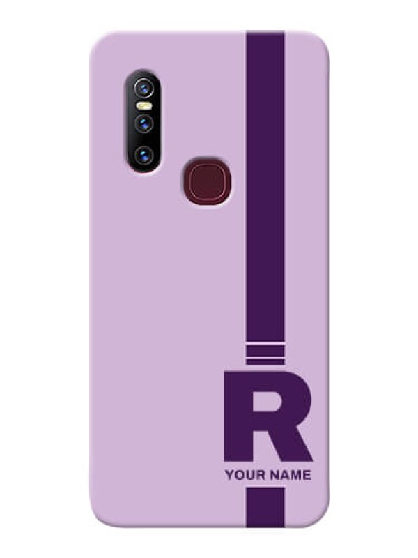 Custom Vivo V15 Custom Phone Covers: Simple dual tone stripe with name Design