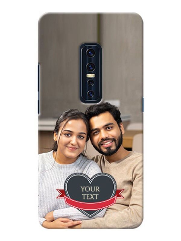 Custom Vivo V17 Pro mobile back covers online: Just Married Couple Design