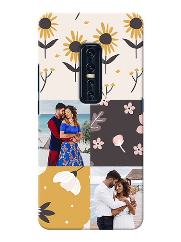 Custom Vivo V17 Pro phone cases online: 3 Images with Floral Design