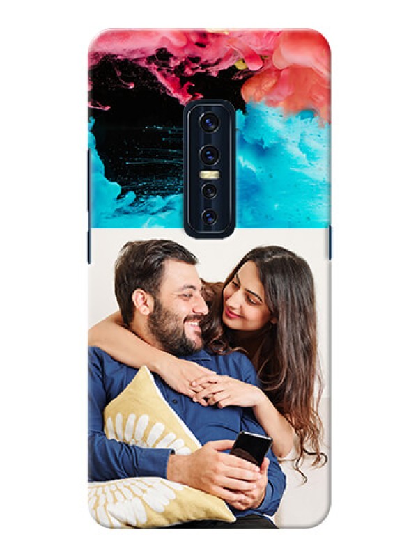 Custom Vivo V17 Pro Mobile Cases: Quote with Acrylic Painting Design