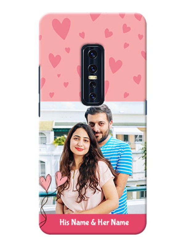 Custom Vivo V17 Pro phone back covers: Love Design Peach Color