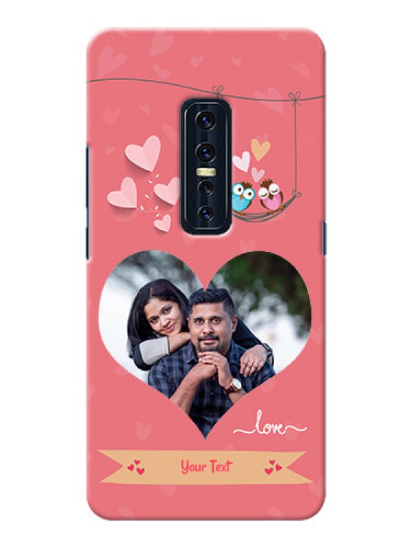 Custom Vivo V17 Pro custom phone covers: Peach Color Love Design 