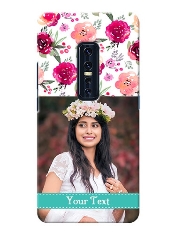 Custom Vivo V17 Pro Personalized Mobile Cases: Watercolor Floral Design
