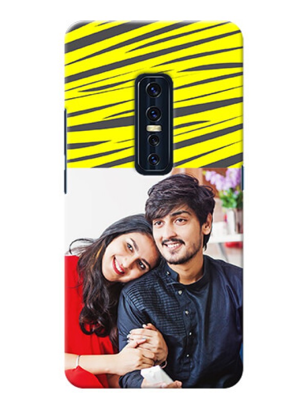 Custom Vivo V17 Pro Personalised mobile covers: Yellow Abstract Design