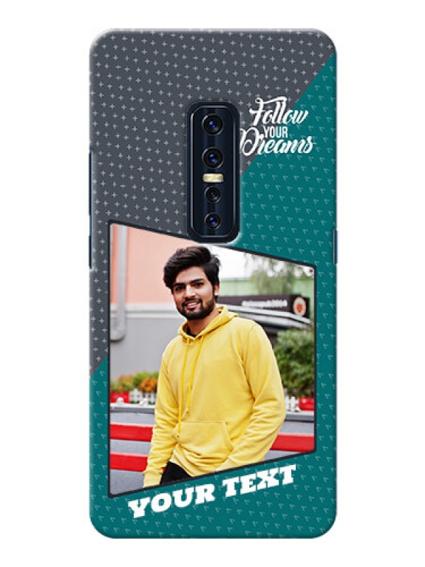 Custom Vivo V17 Pro Back Covers: Background Pattern Design with Quote