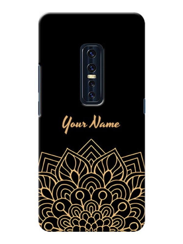 Custom Vivo V17 Pro Back Covers: Golden mandala Design