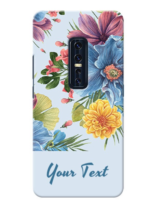 Custom Vivo V17 Pro Custom Phone Cases: Stunning Watercolored Flowers Painting Design