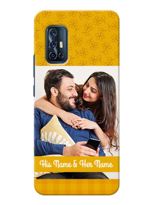 Custom Vivo V17 mobile phone covers: Yellow Floral Design