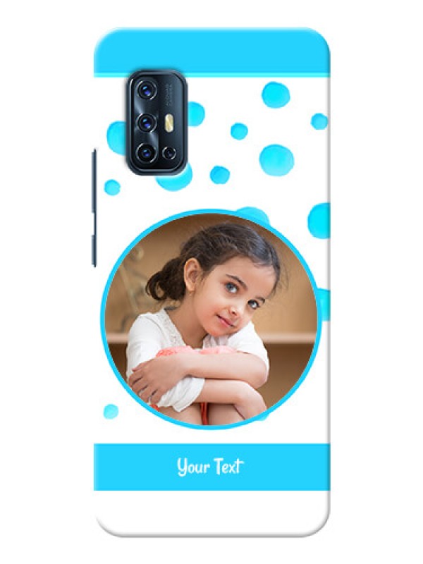 Custom Vivo V17 Custom Phone Covers: Blue Bubbles Pattern Design