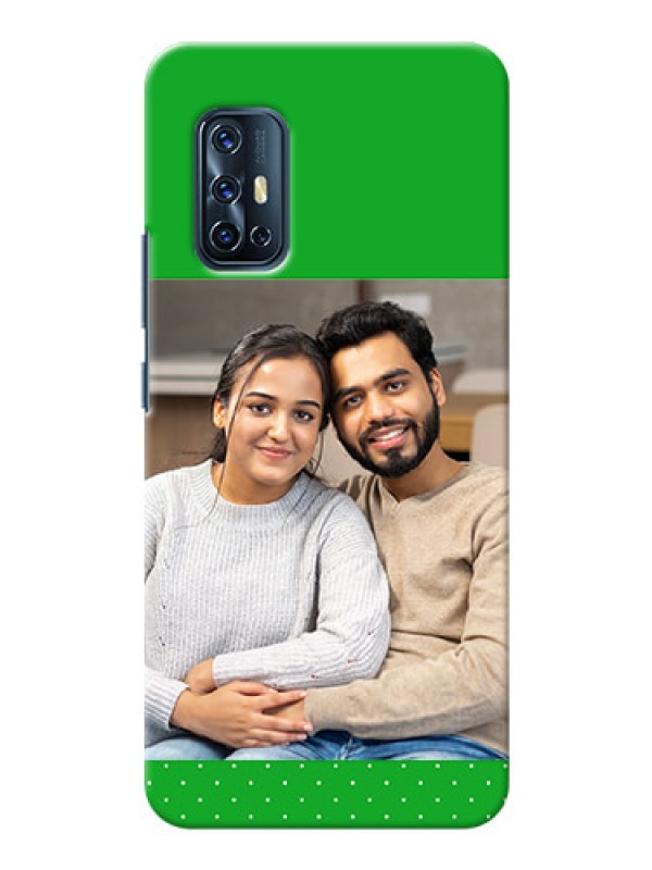 Custom Vivo V17 Personalised mobile covers: Green Pattern Design