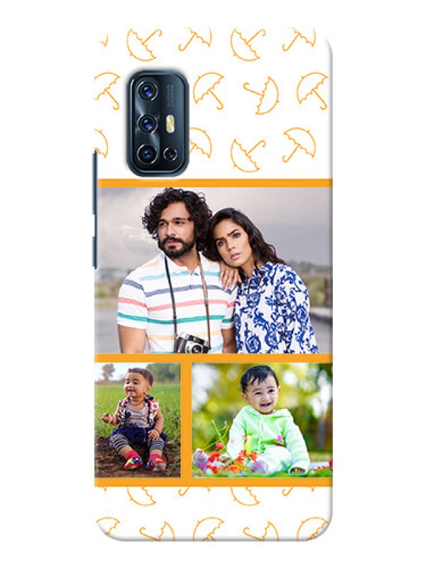 Custom Vivo V17 Personalised Phone Cases: Yellow Pattern Design